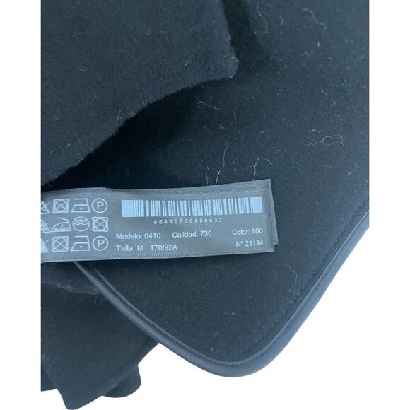 Massimo Dutti Mens Blazer Jacket M Black Textured Wool Blend Coat 6410/730 NWT - Picture 7 of 10